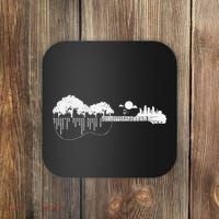 Disc Golf Flying Disc Disc Golf Sunset Guitar Coaster thumb 0
