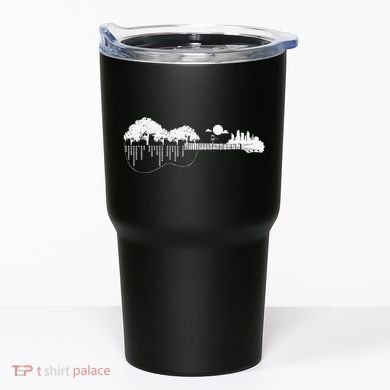 Disc Golf Flying Disc Disc Golf Sunset Guitar Tumbler