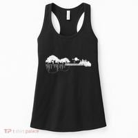 Disc Golf Flying Disc Disc Golf Sunset Guitar Women's Tank Top thumb 0