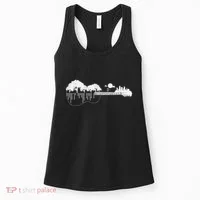 Disc Golf Flying Disc Disc Golf Sunset Guitar Women's Tank Top thumb 0