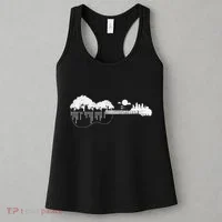 Disc Golf Flying Disc Disc Golf Sunset Guitar Women's Tank Top thumb 3
