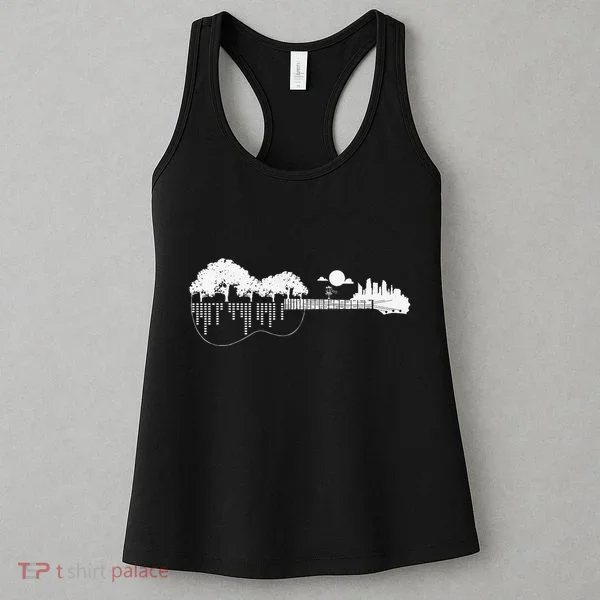 Disc Golf Flying Disc Disc Golf Sunset Guitar Women's Tank Top