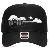 Disc Golf Flying Disc Disc Golf Sunset Guitar Hat thumb 0