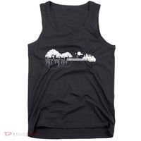 Disc Golf Flying Disc Disc Golf Sunset Guitar Tank Top thumb 0