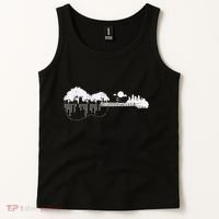 Disc Golf Flying Disc Disc Golf Sunset Guitar Tank Top thumb 2