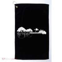Disc Golf Flying Disc Disc Golf Sunset Guitar Golf Towel thumb 0