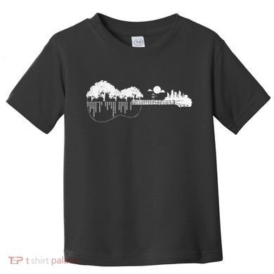 Disc Golf Flying Disc Disc Golf Sunset Guitar Toddler T-Shirt