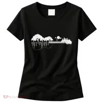 Disc Golf Flying Disc Disc Golf Sunset Guitar Women's T-Shirt thumb 0