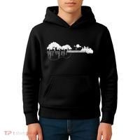Disc Golf Flying Disc Disc Golf Sunset Guitar Kids Hoodie thumb 4