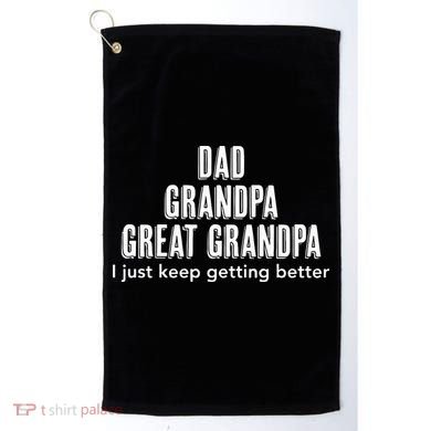 Dad Grandpa Fathers Day Gift Cool Golf Towel