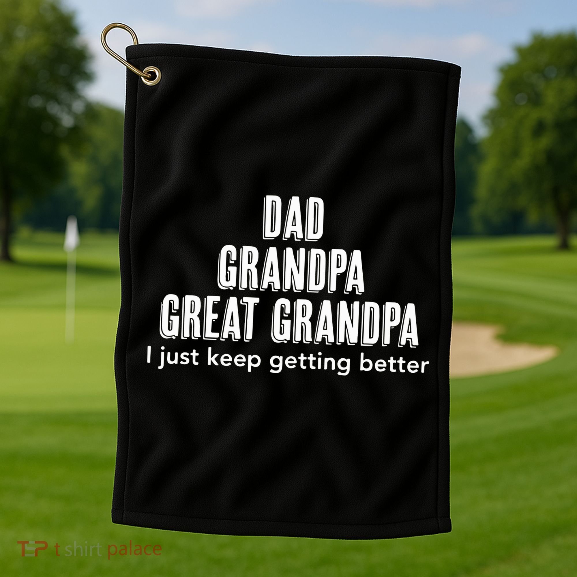 Dad Grandpa Fathers Day Gift Cool Golf Towel