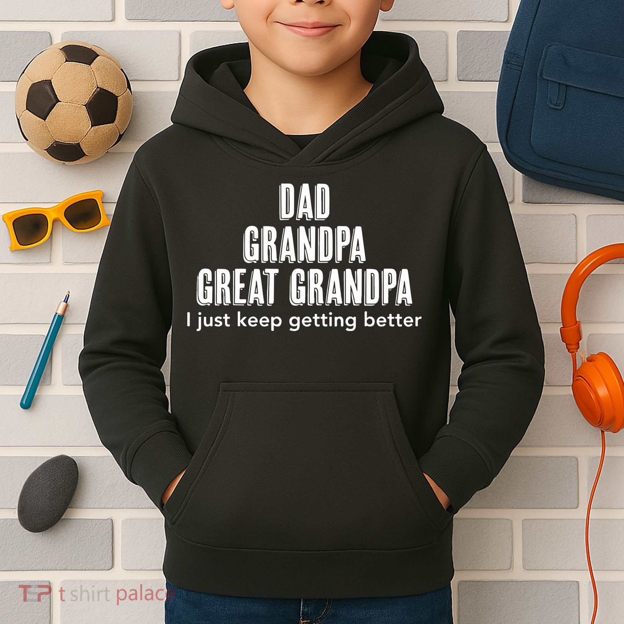 Dad Grandpa Fathers Day Gift Cool Kids Hoodie
