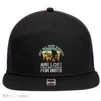 Disc Golf Funny Bigfoot Apparel 7 Panel Mesh Trucker Snapback Hat thumb 0