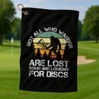 Disc Golf Funny Bigfoot Apparel Golf Towel thumb 1