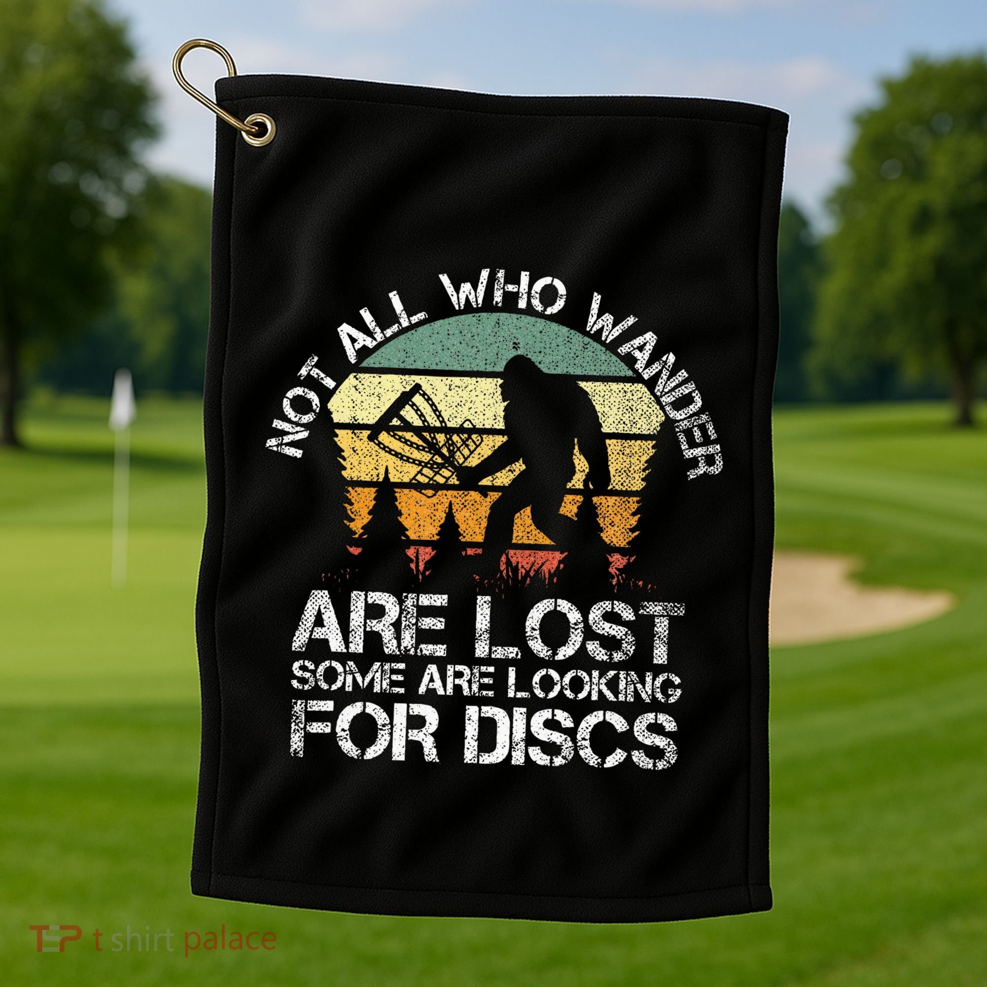 Disc Golf Funny Bigfoot Apparel Golf Towel