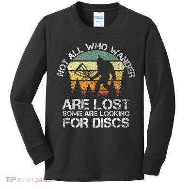 Disc Golf Funny Bigfoot Apparel Kids Long Sleeve Shirt