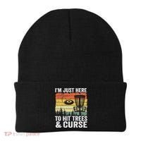 Disc Golf Frisbee I'm Just Here To Hit Trees And Curse Beanie thumb 0