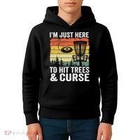 Disc Golf Frisbee I'm Just Here To Hit Trees And Curse Kids Hoodie thumb 4