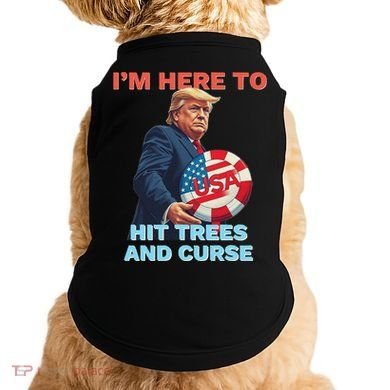 Disc Golf Funny Hit Trees And Curse Retro Disc Golf Doggie Tank