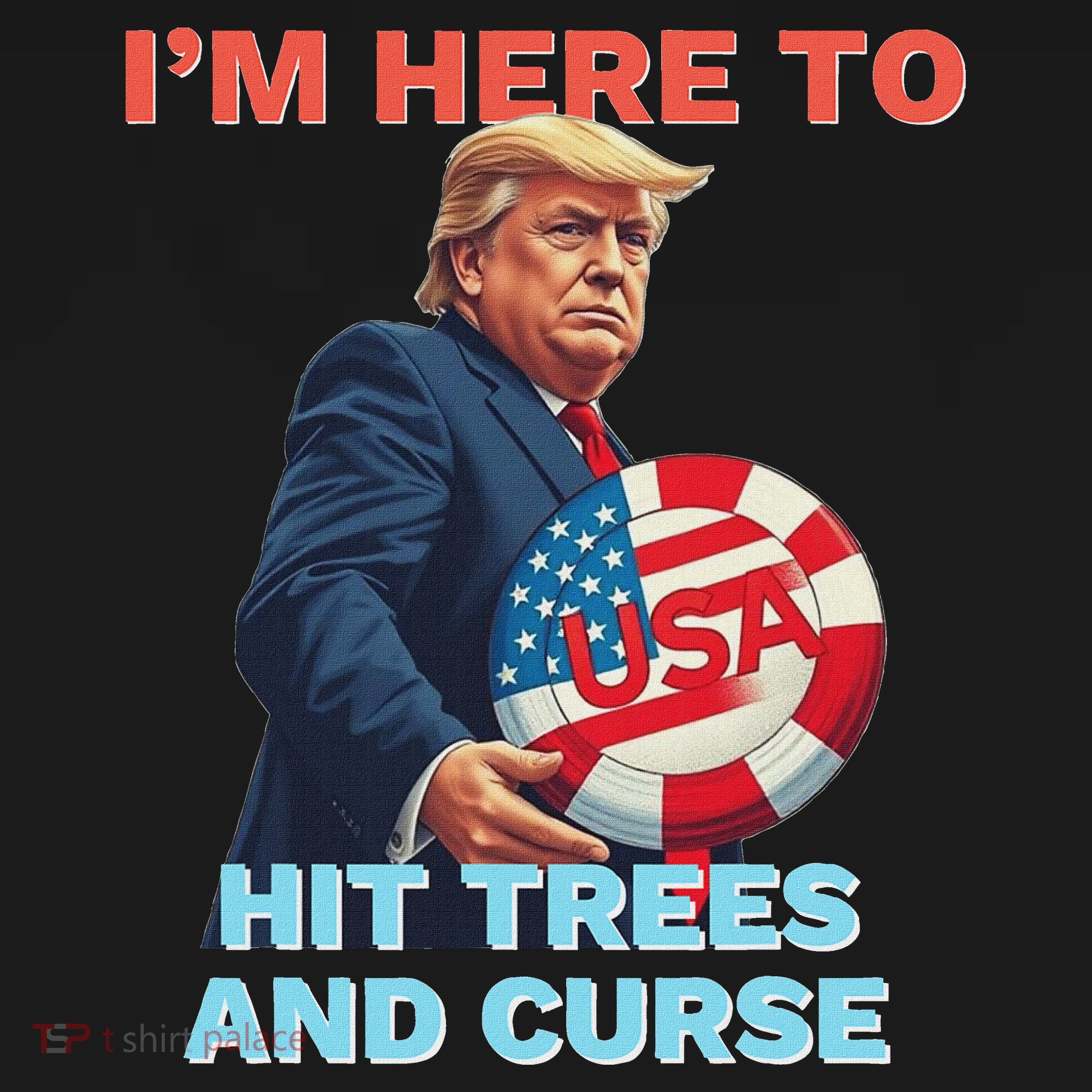 Disc Golf Funny Hit Trees And Curse Retro Disc Golf USA-Made Doggie Bandana