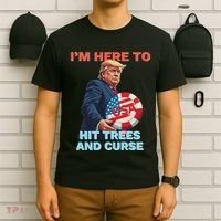 Disc Golf Funny Hit Trees And Curse Retro Disc Golf T-Shirt thumb 6