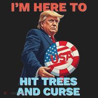 Disc Golf Funny Hit Trees And Curse Retro Disc Golf Beanie thumb 2
