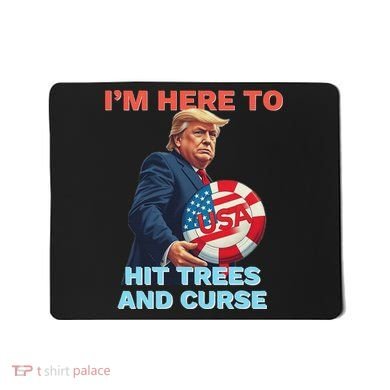 Disc Golf Funny Hit Trees And Curse Retro Disc Golf Mousepad