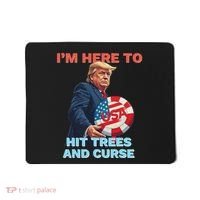 Disc Golf Funny Hit Trees And Curse Retro Disc Golf Mousepad thumb 0