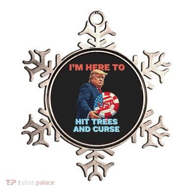 Disc Golf Funny Hit Trees And Curse Retro Disc Golf Ornament