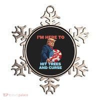 Disc Golf Funny Hit Trees And Curse Retro Disc Golf Ornament thumb 0