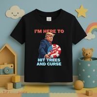 Disc Golf Funny Hit Trees And Curse Retro Disc Golf Toddler T-Shirt thumb 3