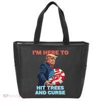Disc Golf Funny Hit Trees And Curse Retro Disc Golf Tote Bag thumb 0