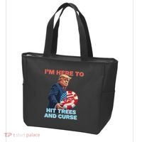 Disc Golf Funny Hit Trees And Curse Retro Disc Golf Tote Bag thumb 3