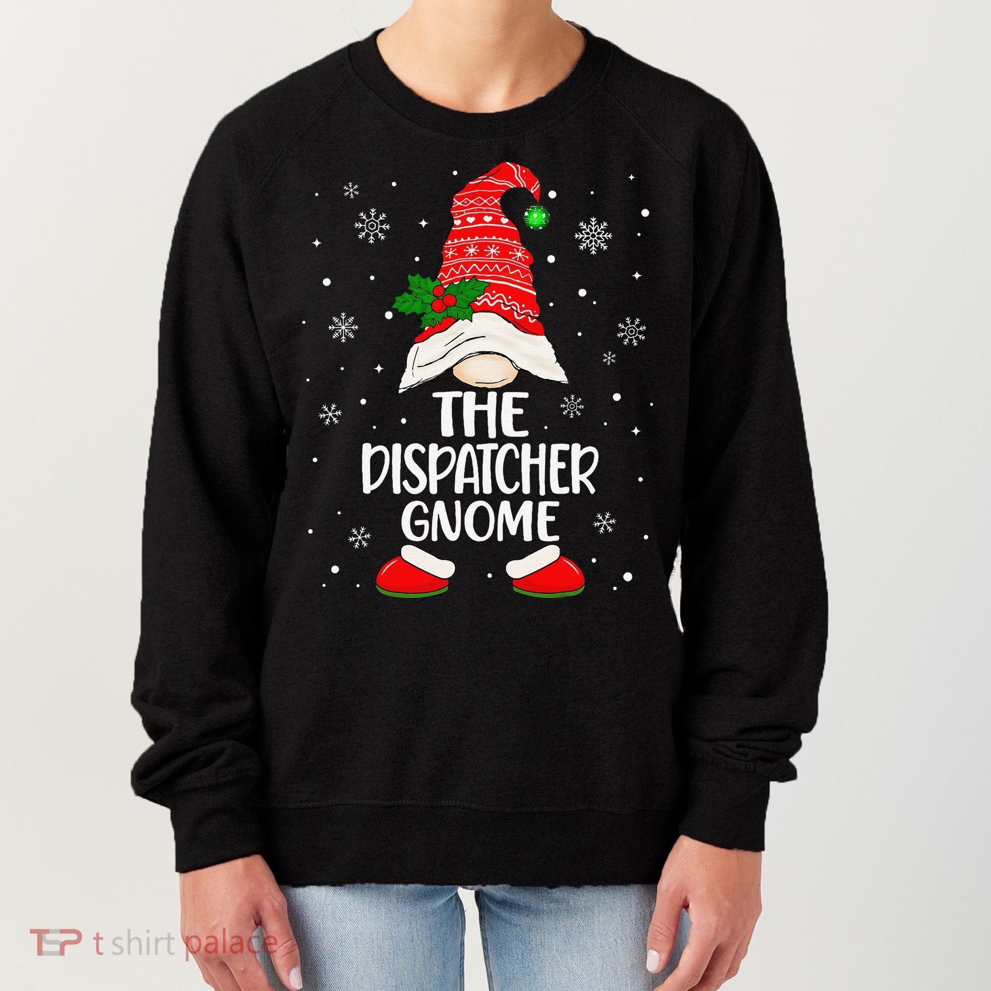 Dispatcher Gnome Funny Dispatch Christmas Pajama.png Women's Sweatshirt