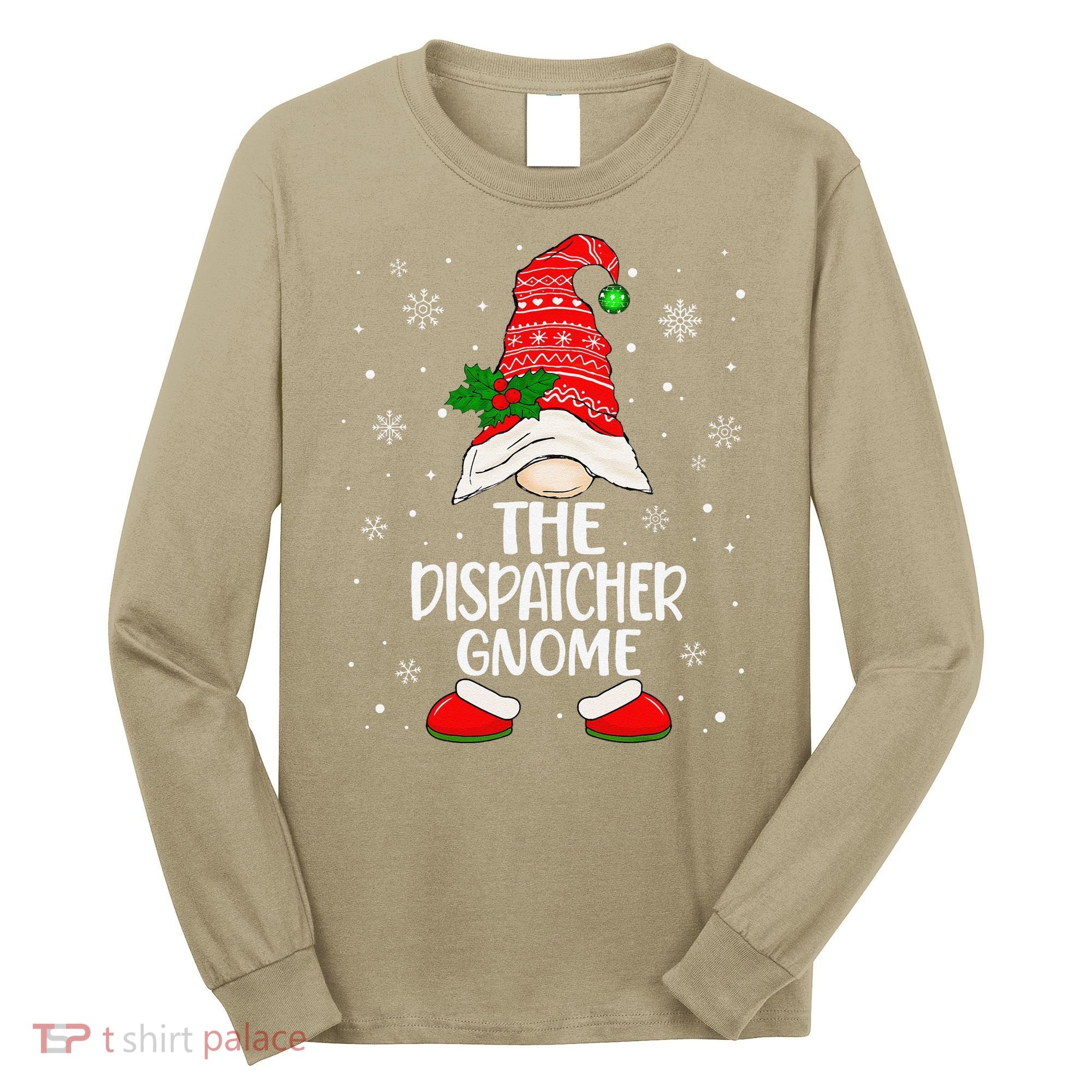 Dispatcher Gnome Funny Dispatch Christmas Pajama.png Long Sleeve Shirt