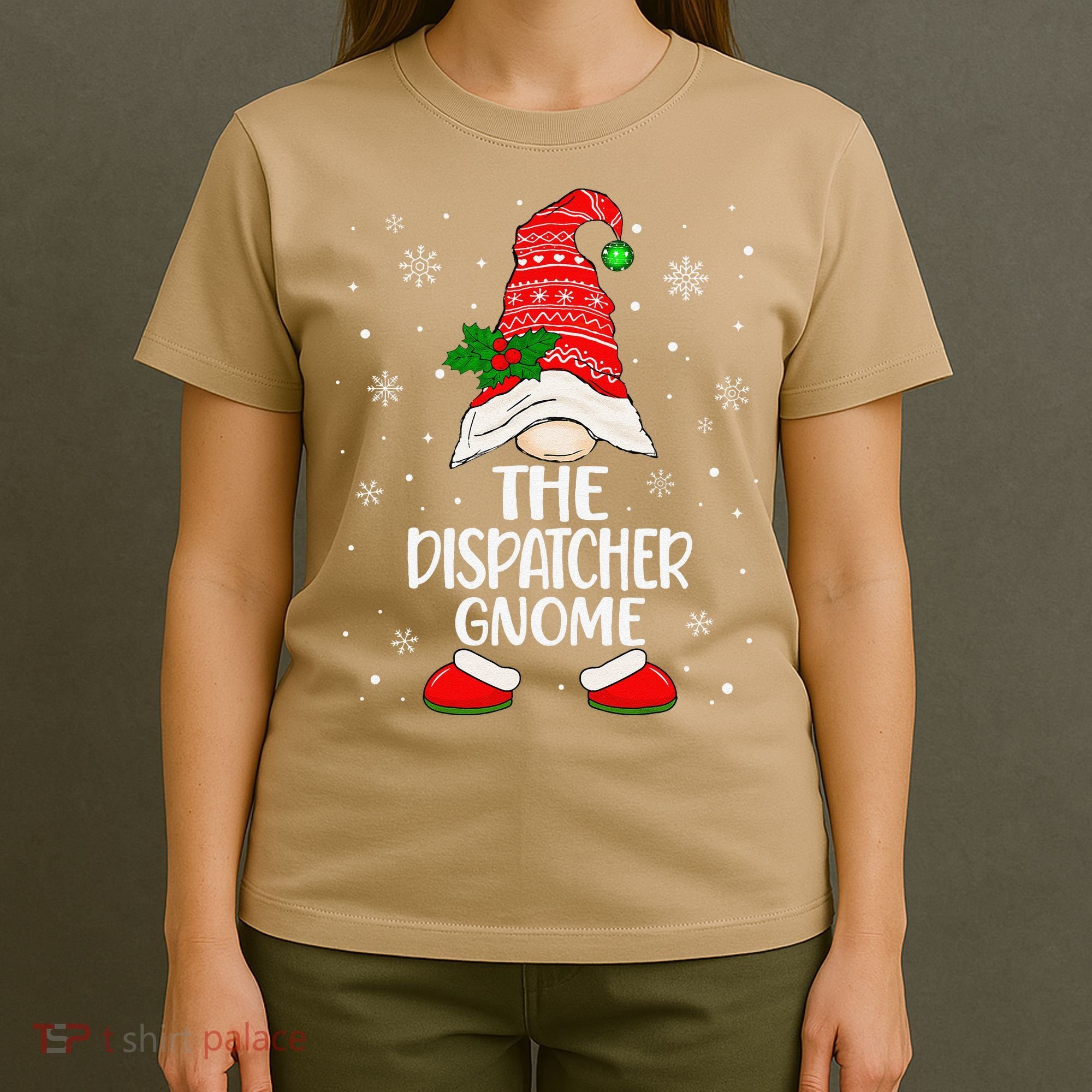 Dispatcher Gnome Funny Dispatch Christmas Pajama.png T-Shirt