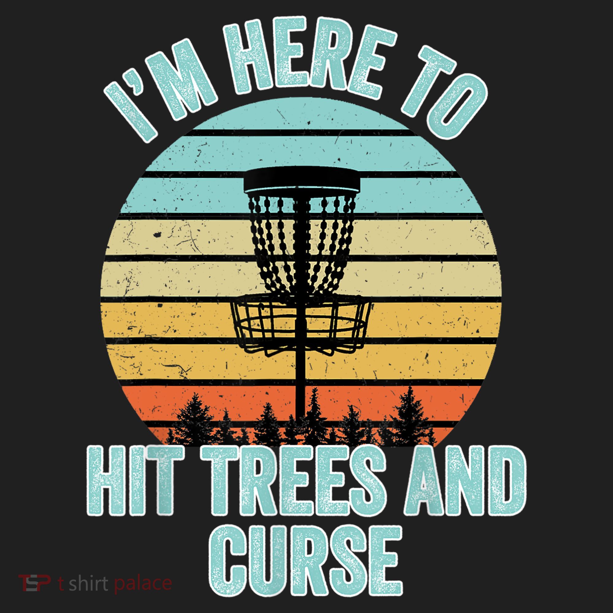 Disc Golf Funny Hit Trees And Curse Retro Disc Golf Gi T Women's Sweatshirt