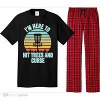 Disc Golf Funny Hit Trees And Curse Retro Disc Golf Gi T Pajama Set thumb 0