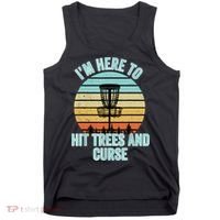 Disc Golf Funny Hit Trees And Curse Retro Disc Golf Gi T Tank Top thumb 0