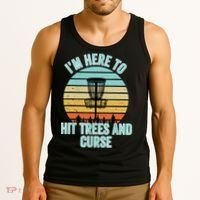 Disc Golf Funny Hit Trees And Curse Retro Disc Golf Gi T Tank Top thumb 3
