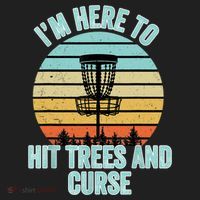 Disc Golf Funny Hit Trees And Curse Retro Disc Golf Gi T Golf Towel thumb 3