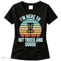Disc Golf Funny Hit Trees And Curse Retro Disc Golf Gi T Women's T-Shirt thumb 0