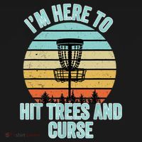Disc Golf Funny Hit Trees And Curse Retro Disc Golf Gi T Kids Long Sleeve Shirt thumb 2