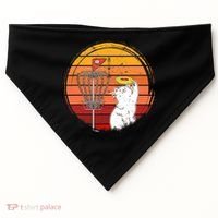 Disc Golf Frisbee Golf Disc Sport Players Cute Cat Lovers USA-Made Doggie Bandana thumb 0