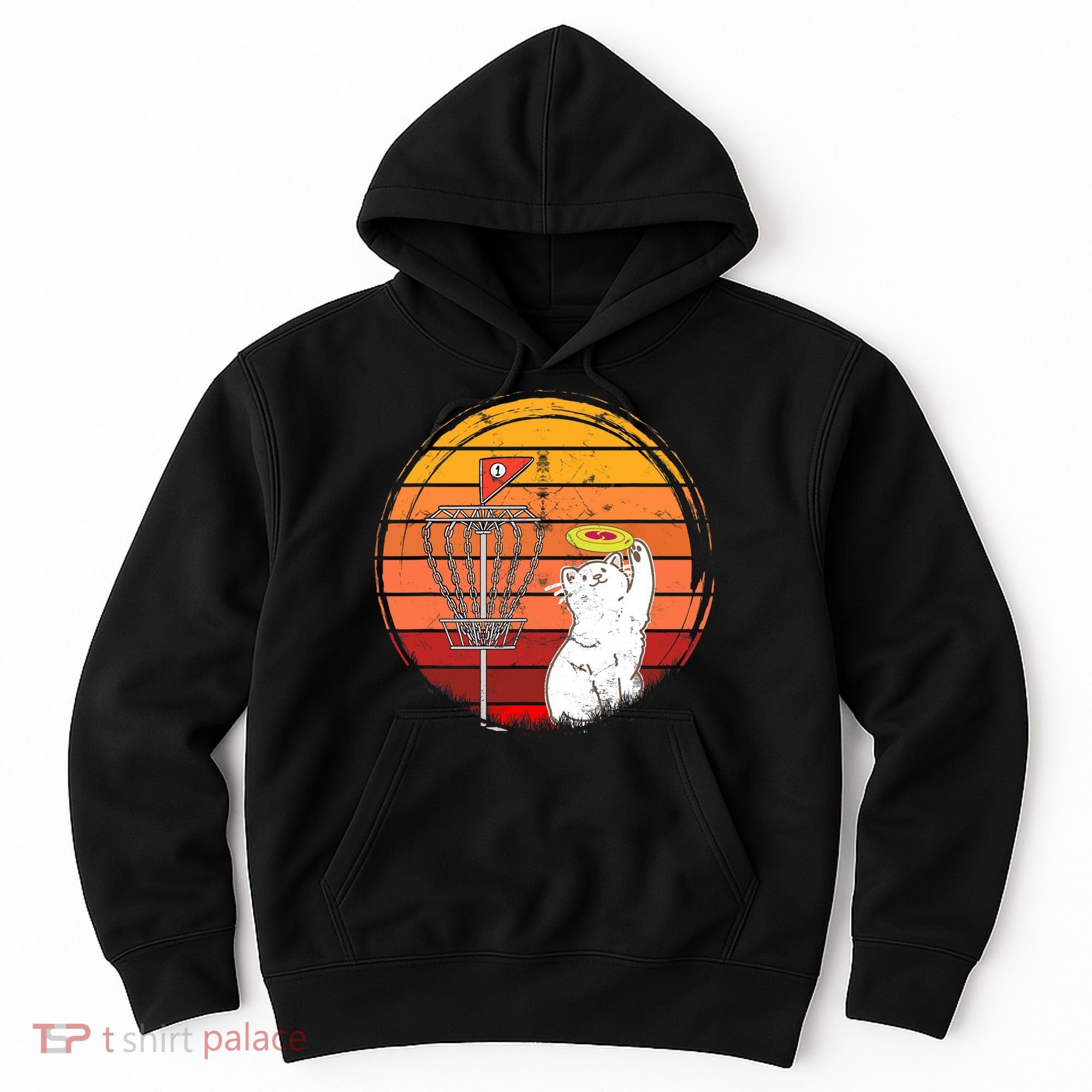 Disc Golf Frisbee Golf Disc Sport Players Cute Cat Lovers Hoodie