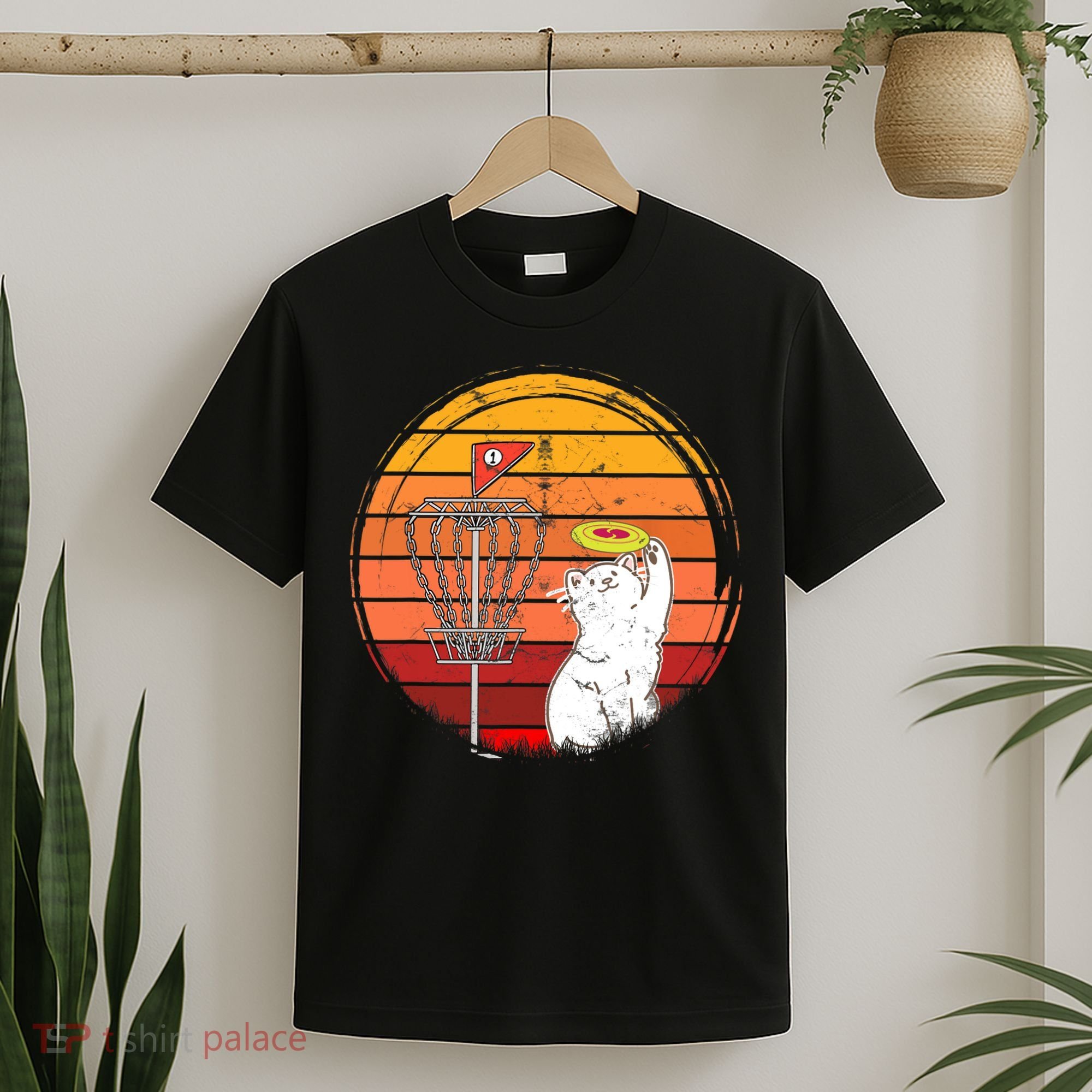 Disc Golf Frisbee Golf Disc Sport Players Cute Cat Lovers T-Shirt