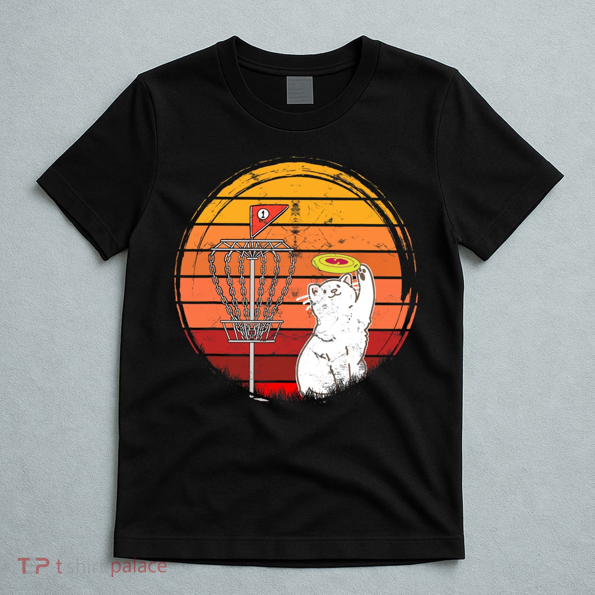 Disc Golf Frisbee Golf Disc Sport Players Cute Cat Lovers T-Shirt