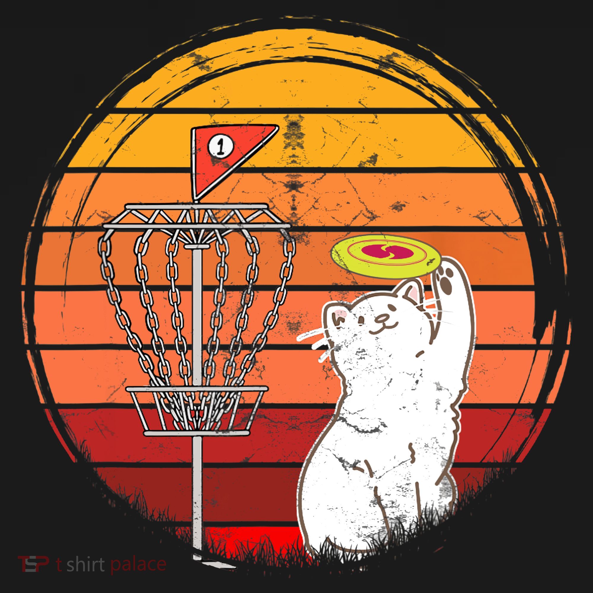 Disc Golf Frisbee Golf Disc Sport Players Cute Cat Lovers T-Shirt