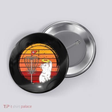 Disc Golf Frisbee Golf Disc Sport Players Cute Cat Lovers Button