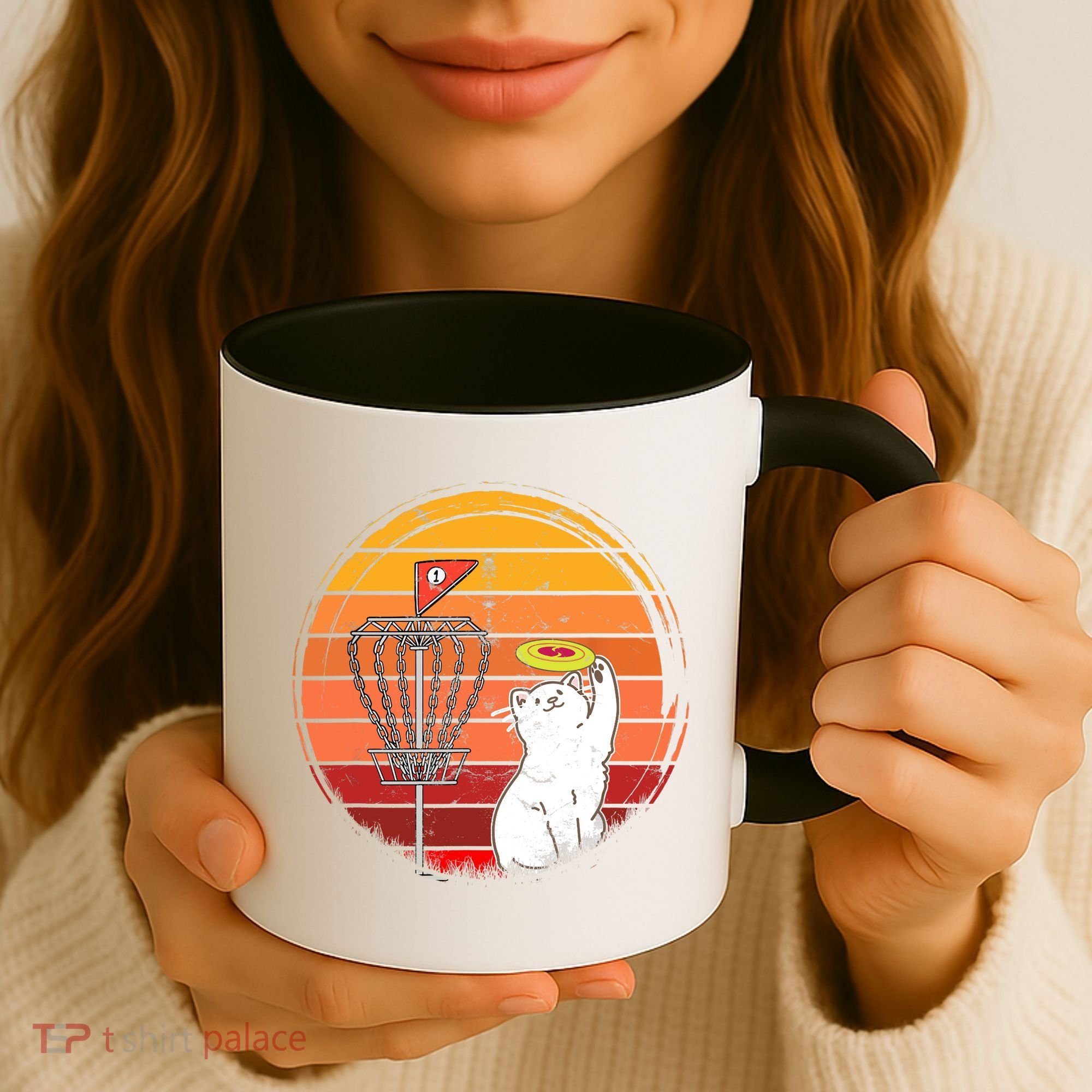 Disc Golf Frisbee Golf Disc Sport Players Cute Cat Lovers Coffee Mug